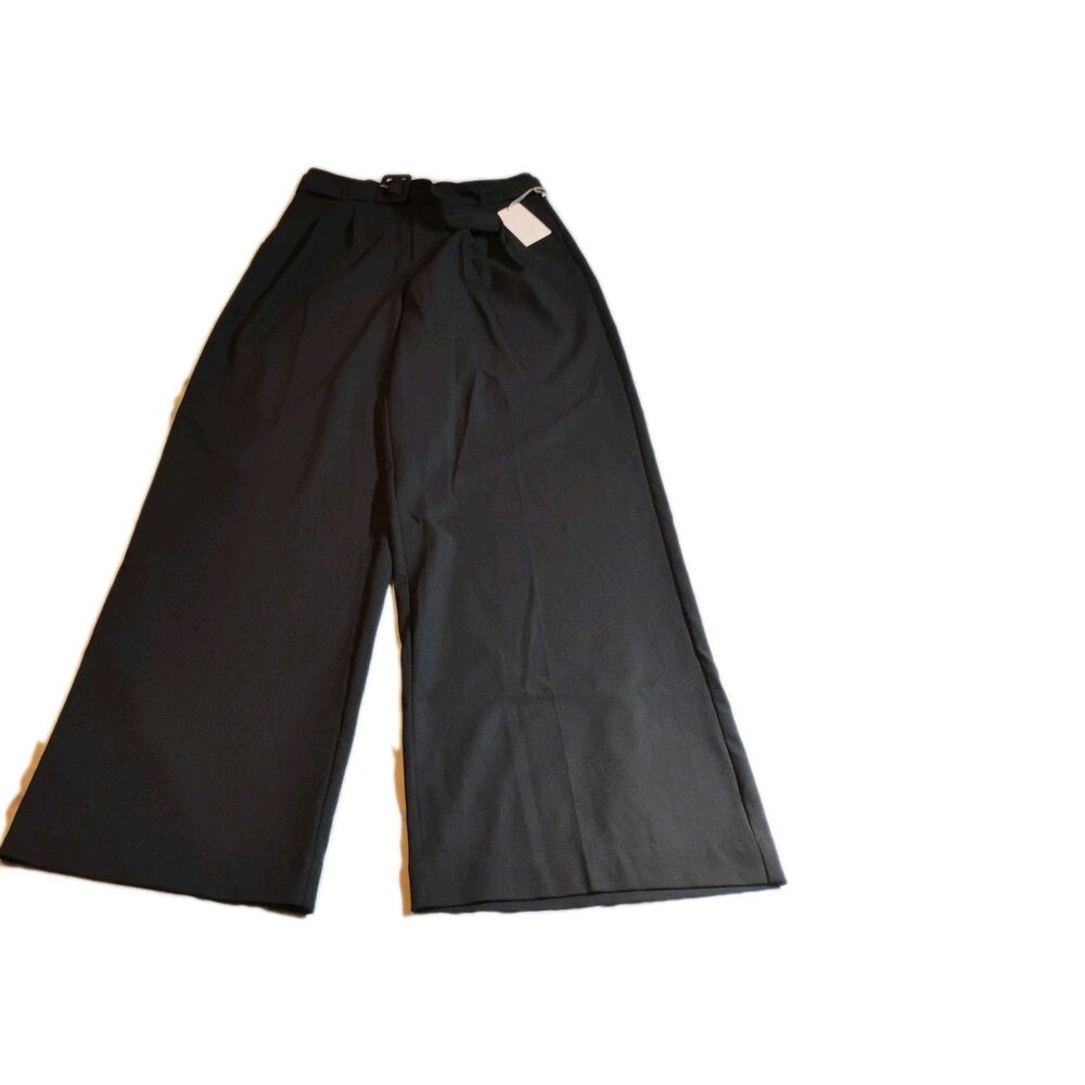 A New Day Women's Wide Leg High Rise Size 8 Belted Color Black